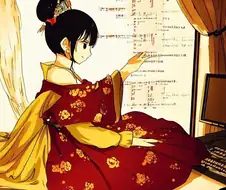 Ai) 코딩하는 중세 공주를 애니메스타일로 그려줘