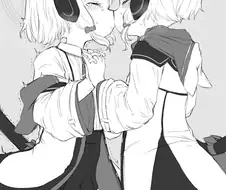 블루아카) 모모이와 미도리가 키스하는 만화