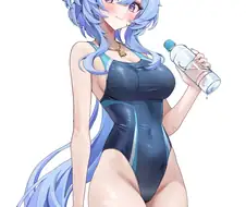 하이레그 수영복 감우