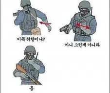 특수부대 수신호 만화