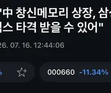 주식)블룸버그 "창신메모리 상장, 삼성전자/SK하이닉스 타격 받을 수 있어"