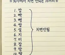 회사에서 치면 안 되는 것