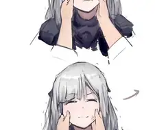 소전)마일리 뺨 만지는 만화