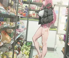 집 근처 편의점에서 장보는 복장