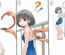여자아이 수영복에 자물쇠 거는.manhwa