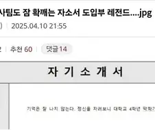 흥미진진한 자소서