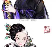 디즈니 빌런들이 한복 입은 모습.manhwa