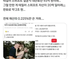 테일러 스위프트 결혼식 대관료만 45억원...