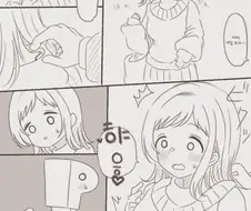 @) 마노 목덜미에 붙은 실밥 떼는 프로듀서.manga