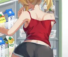 미소녀 엉덩이 꼬집기