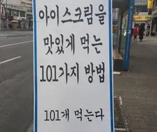 폭염에 대처하는 아이스크림 맛있게 먹는 101가지 방법