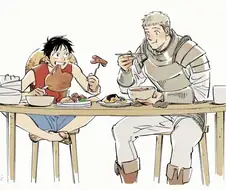 던전밥)원피스와 크로스오버한 팬 일러