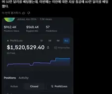 이란전쟁 정확히맞춘 계정에서 지상전 침공에 80만불 베팅......