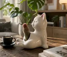 고양이 모양 화분??...