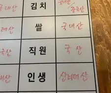 쭈꾸미: 베트남산 쌀: 국산 그리고...