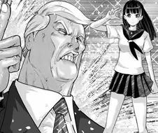 트럼프랑 일본 여고생이 일본을 걸고 마작 대결 하는 만화.manwha
