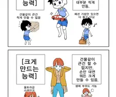 작게 만드는 능력 vs 크게 만드는 능력 만화.manwha