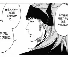 블리치) ??? : 여자한테 해코지하는놈은 쓰레기잖아.manga