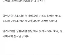코스피 폭락에 국민연금 200조 평가손실 추정.........jpg