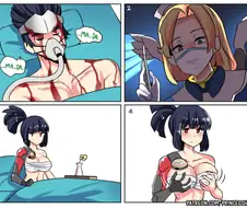 오버워치 : 메르시가 집행한 겐지의 사이보그 수술 만화.manwha