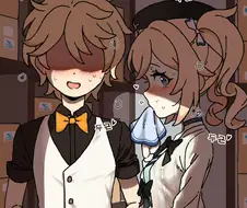 원신)피자집 알바하는 바바라와 남행자.manwha