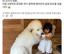 " 큰 개와 아기의 조합이 너무 귀엽다 "