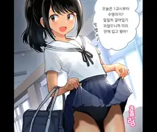 교복안에 수영복을 입고온 만화