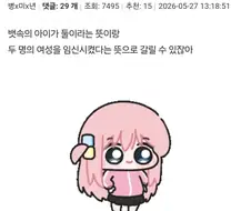 "쌍둥이를 임신시켰다"