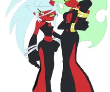 붉은 피부+자매+뿔+날개+꼬리.manga