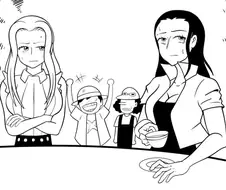 원피스)비비 로빈 브룩 삼자대면