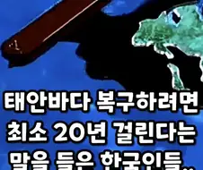 ??? : 한국인들아 느그 그거 복구 20년 걸린다