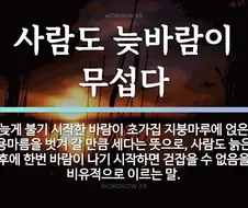 TS말포이) "사람도 늦바람이 무섭다"