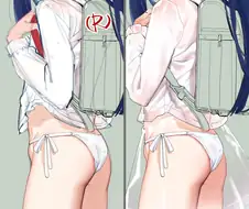 후방) @) 투명 치마 유키미