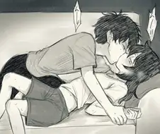 와타모테) 남매끼리 나누는 키스