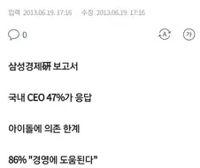 국내CEO 47% "한류 열풍 5년 내 끝날 것"