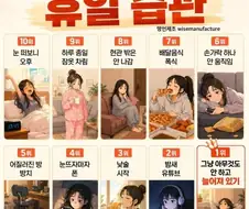 휴일날 하면 안되는 안좋은 습관