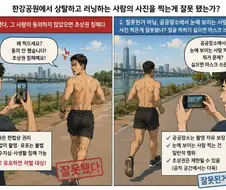 상탈하고 러닝하는 사람 사진 찍는게 잘못 됐나요.jpg