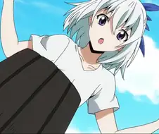 애니속 슴가으로 타이어를 미는 장면