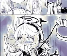 블루아카)산책 나갔다가 아는사람 만남.manwha