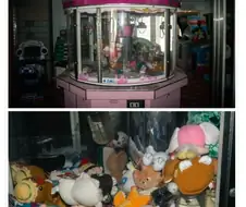 일본 문 닫은 호텔의 버려진 인형뽑기 기계.x