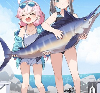 블루아카/분유그림체)응...시로코...낚시 족고수....