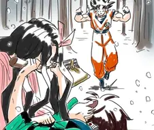 귀칼 세계관에 놀러간 손오공...jpg