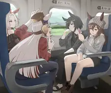 말딸) 친한(?) 후배들이랑 합석한 G1 1관 우마무스메.