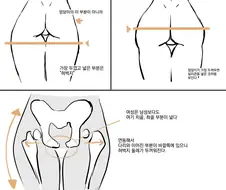허벅지를 넓게그리든 엉덩이를 넓게하든