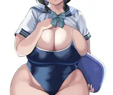 노출 하나 없이 야한 학교수영복