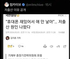 휴대폰이 재미있어서 애 안 낳는다의 진실