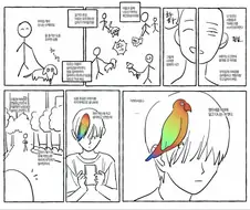 앵무새 산책시키는 초딩 manhwa