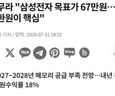 노무라 증권 : 삼성전자 목표가 67만원이다!