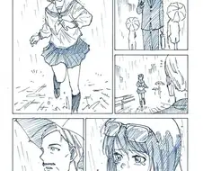 슬피울며 빗속을 해매는 여고생.manhwa