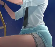 @) 달밤의 정글짐 오르는 토오루